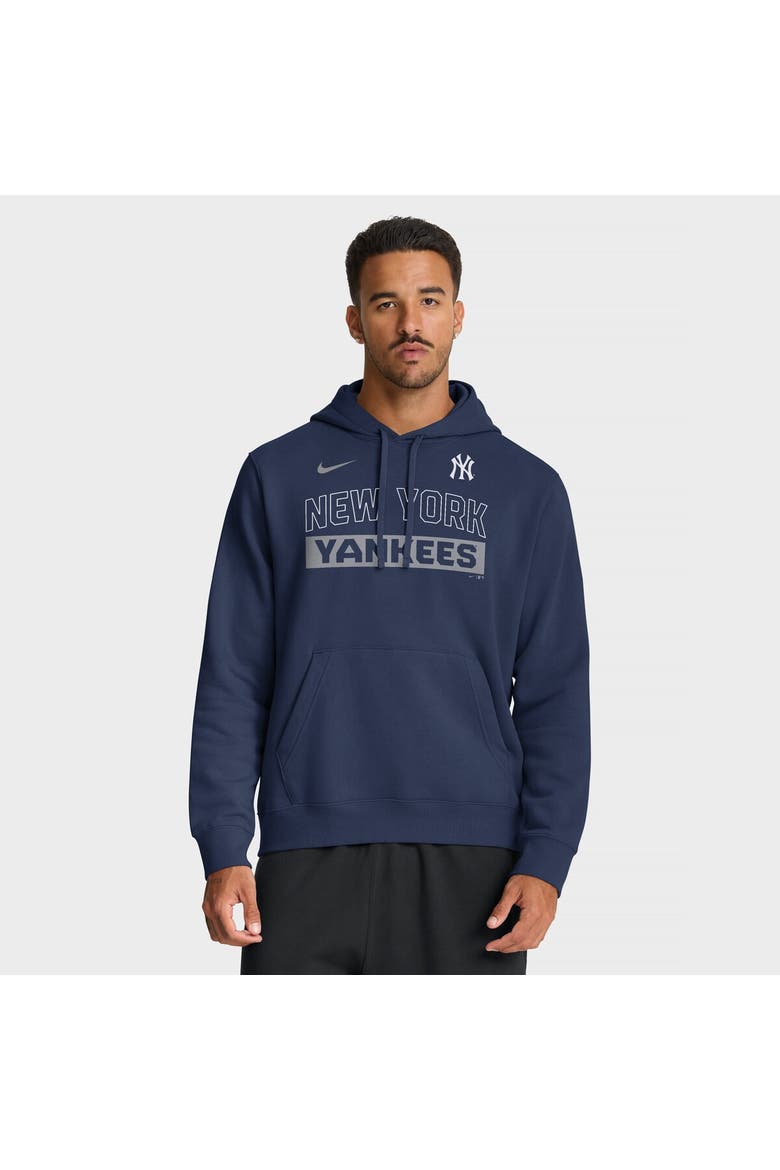 Men's Nike Navy New York Yankees Primetime Club Hoodie, Main, color, Navy