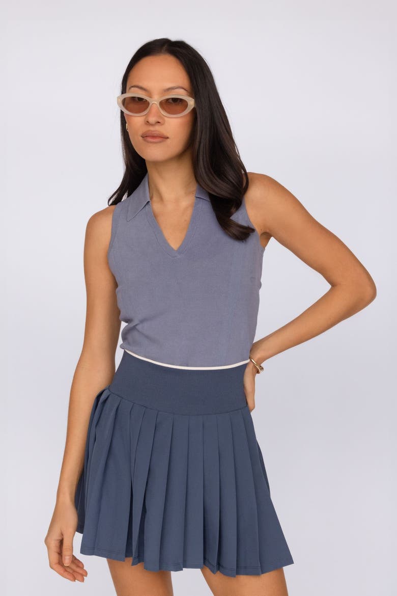 Juliette Collared Tank, Main, color, Lavender Steel