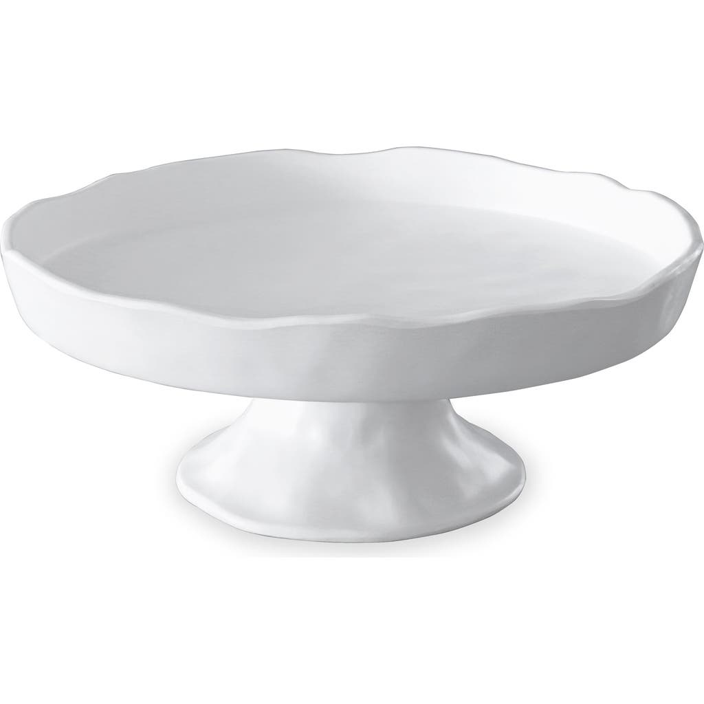 Beatriz Ball Collection Vida Nube Round Pedestal Cake Plate In White