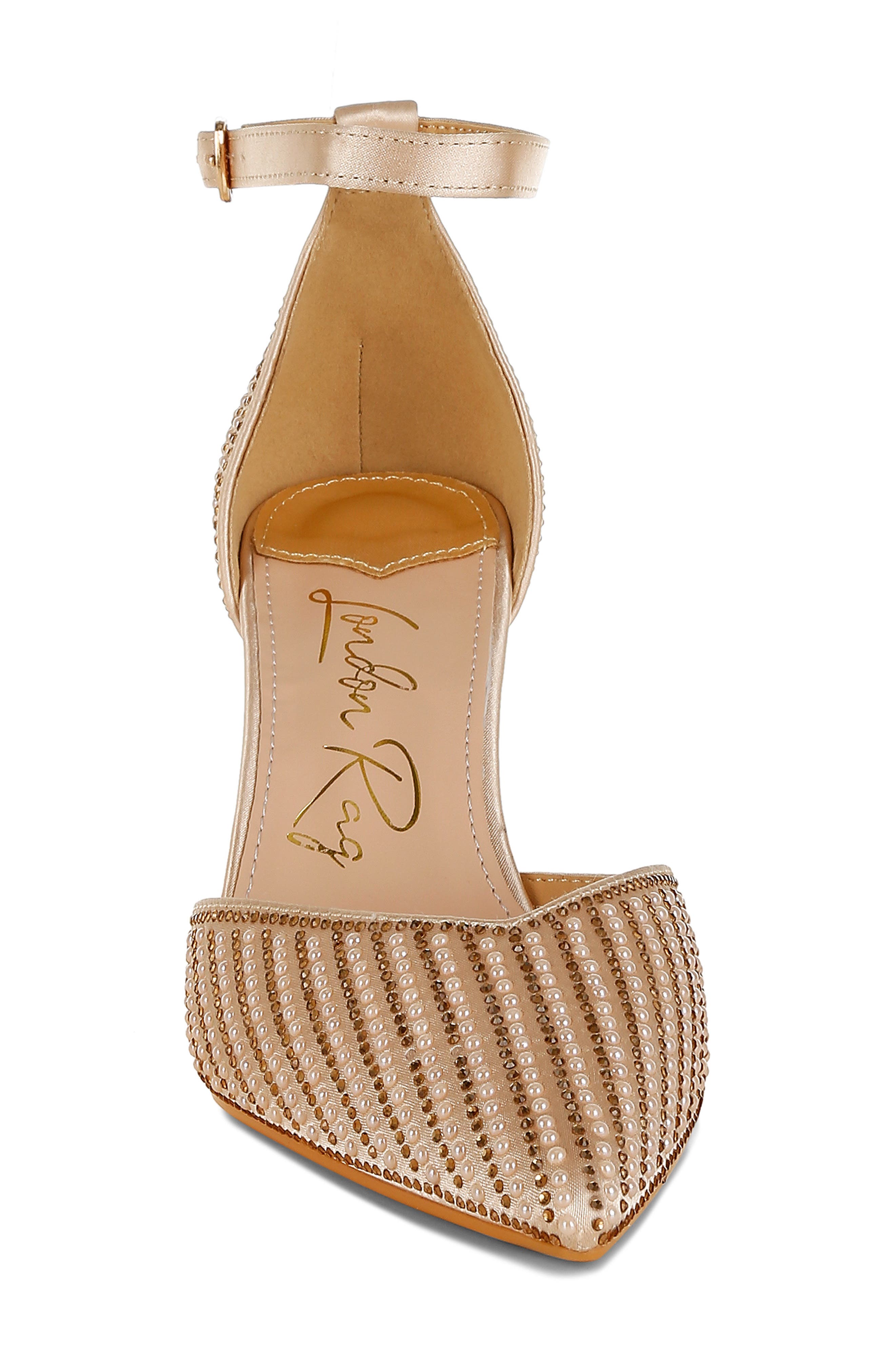 LONDON RAG Wanda Ankle Strap Pump, Alternate, color, Gold