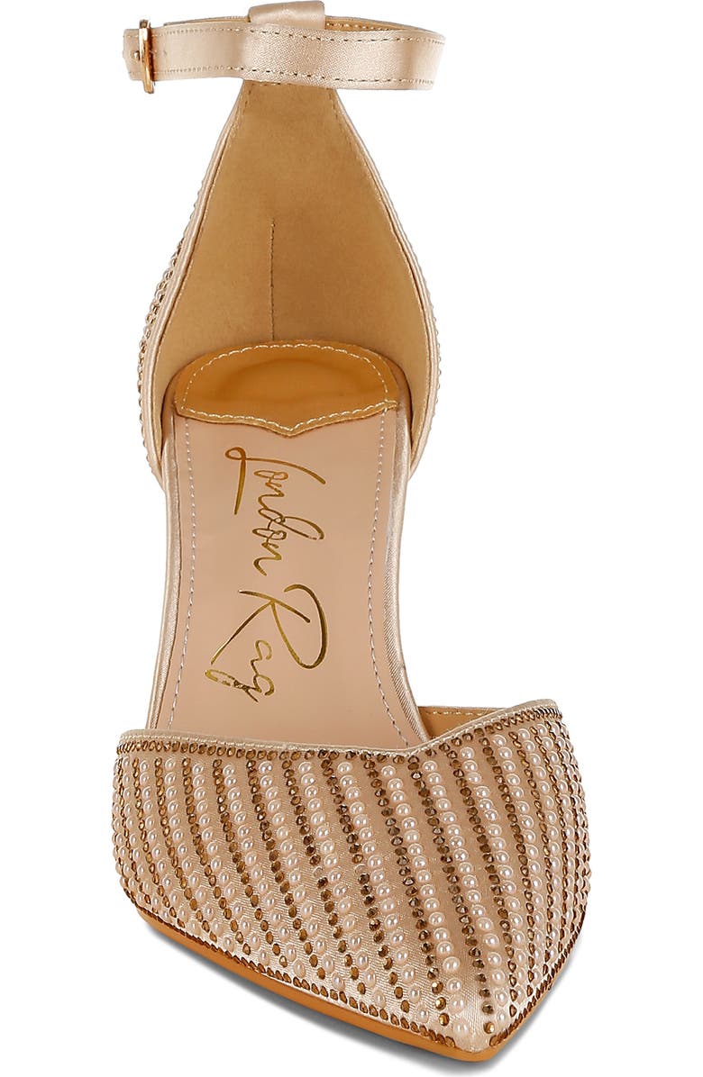 LONDON RAG Wanda Ankle Strap Pump, Alternate, color, Gold