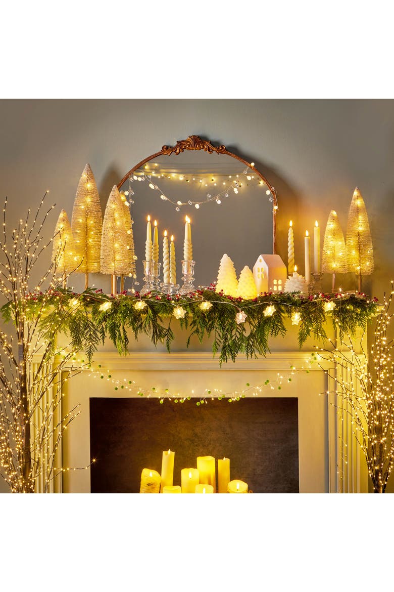 Spiral LED Taper Candles Flameless Ivory Paraffin Wax Set, Alternate, color, Beige