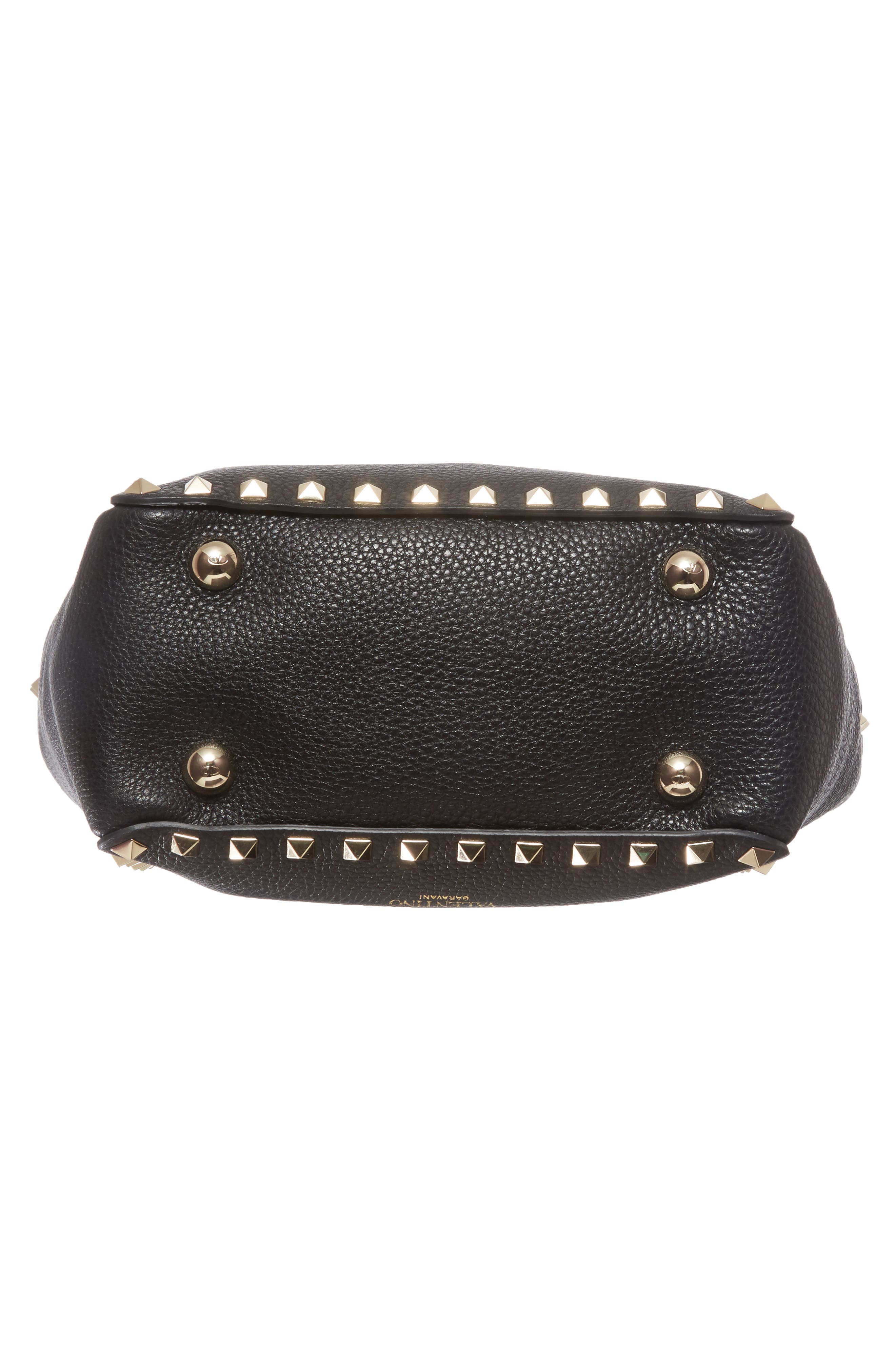 Rockstud - Mini Alce Leather Tote, Alternate, color, NERO