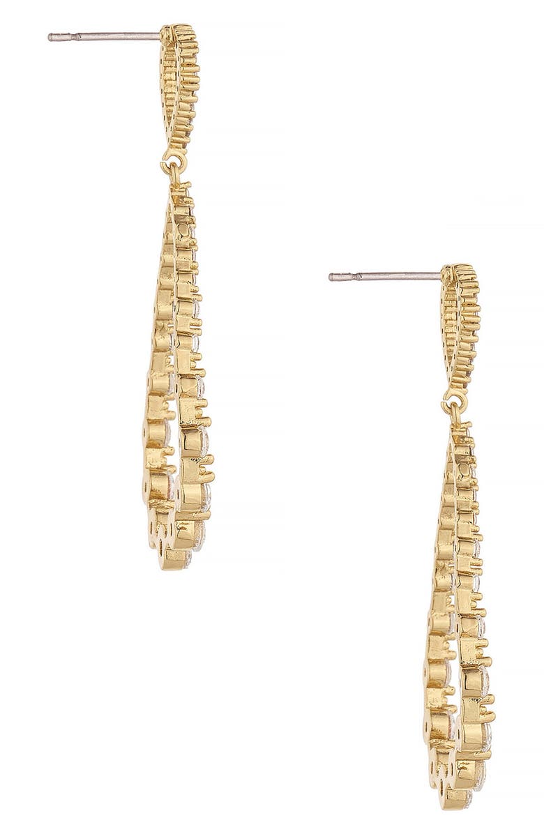 Ettika Cubic Zirconia Teardrop Earrings, Alternate, color,
