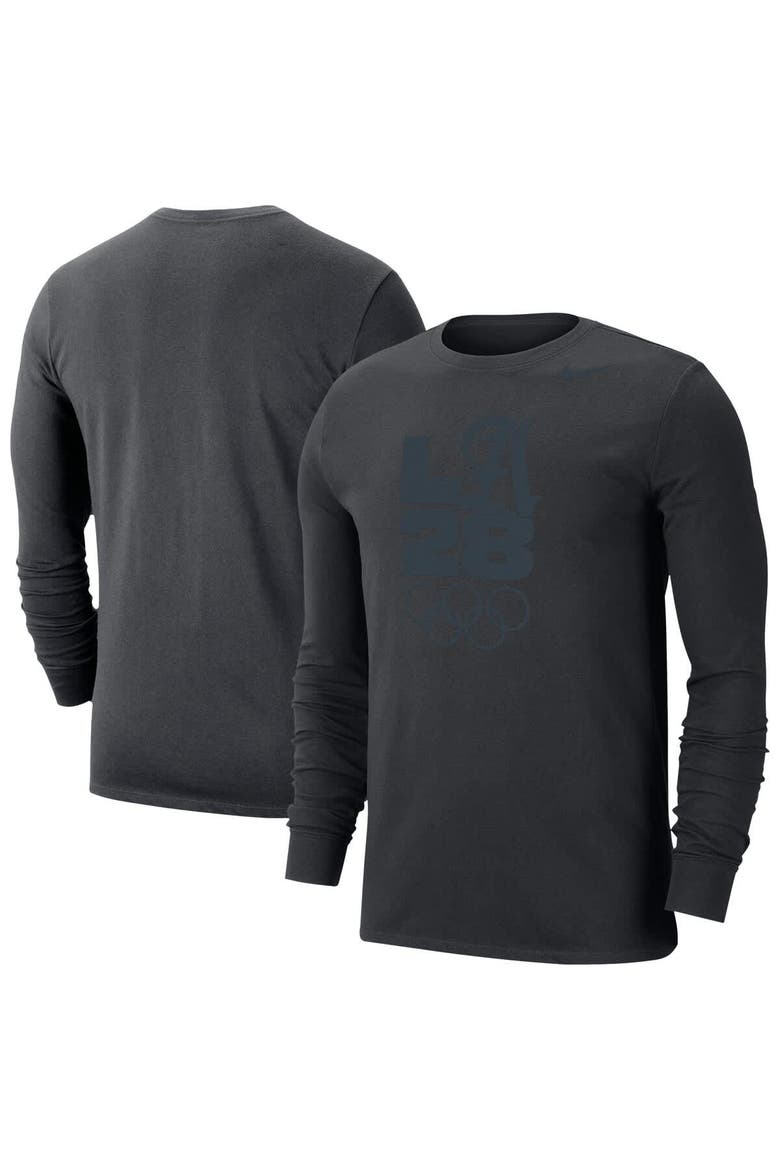 Men's Nike  Black LA28 Summer Olympics Team Issue Velocity Dri-FIT Long Sleeve T-Shirt, Main, color, Black