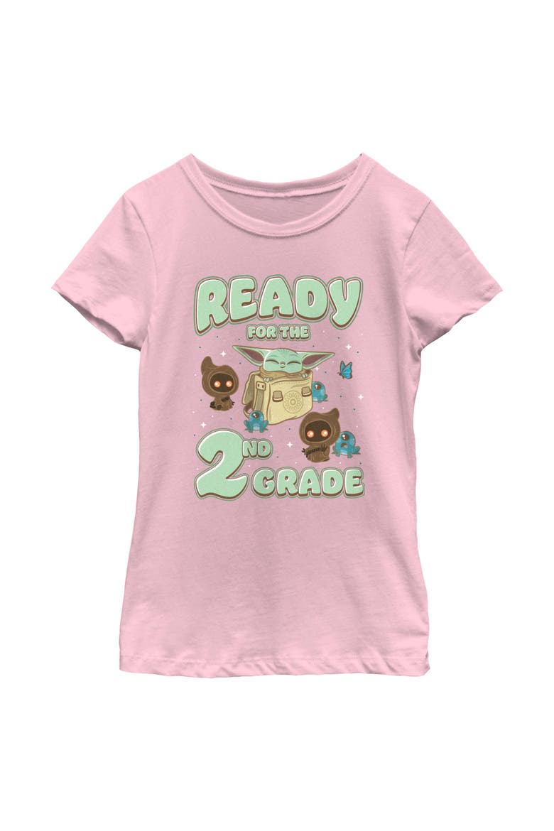Girl's Star Wars The Mandalorian Ready For 2nd Grade  Graphic T-Shirt, Main, color, Light Pink