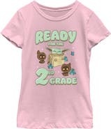 Star Wars: The Mandalorian Girl's Star Wars The Mandalorian Ready For 2nd Grade  Graphic T-Shirt