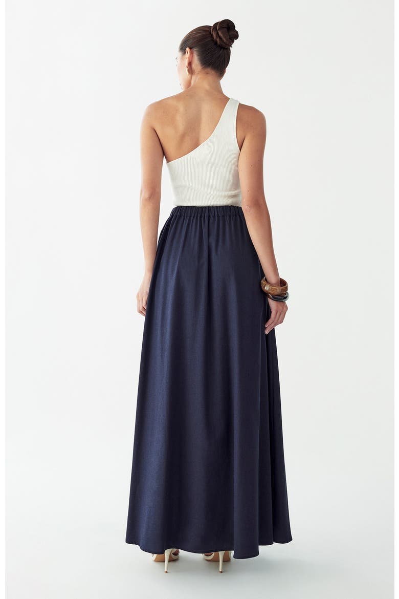 Isla Maxi Skirt, Alternate, color, Navy Blue