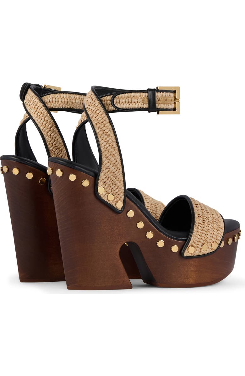 Givenchy Studded Platform Sandal, Alternate, color, Natural