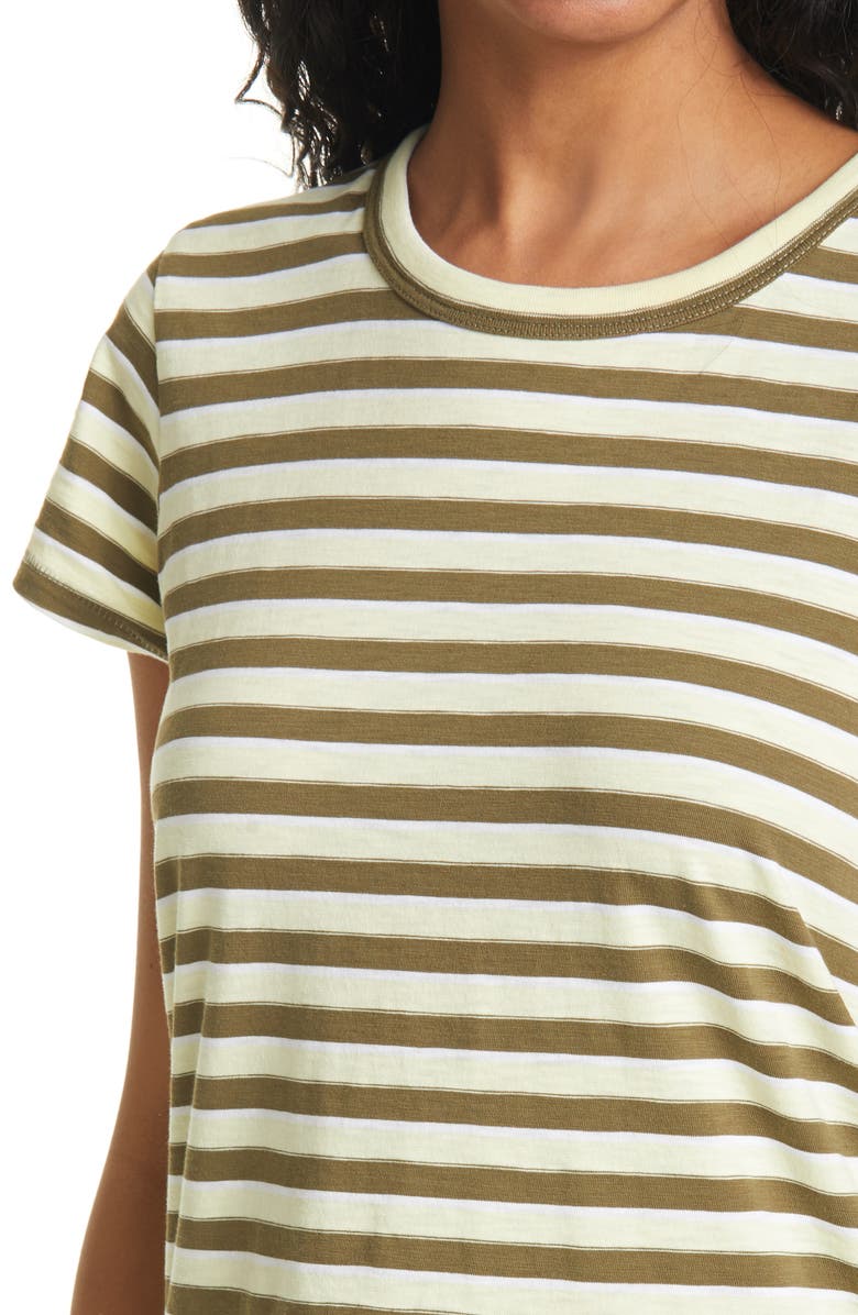 rag & bone The Slub Stripe Organic Pima Cotton T-Shirt, Alternate, color, 