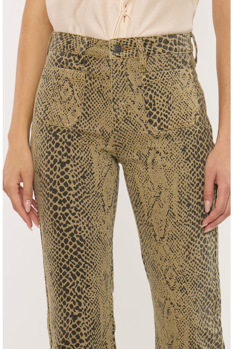 Natalie High Rise Crop Flare Jeans, Alternate, color, Python Print