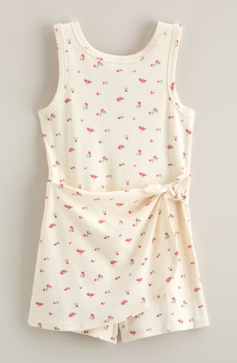 Kids' Wrap Skirt Romper (Big Kid)