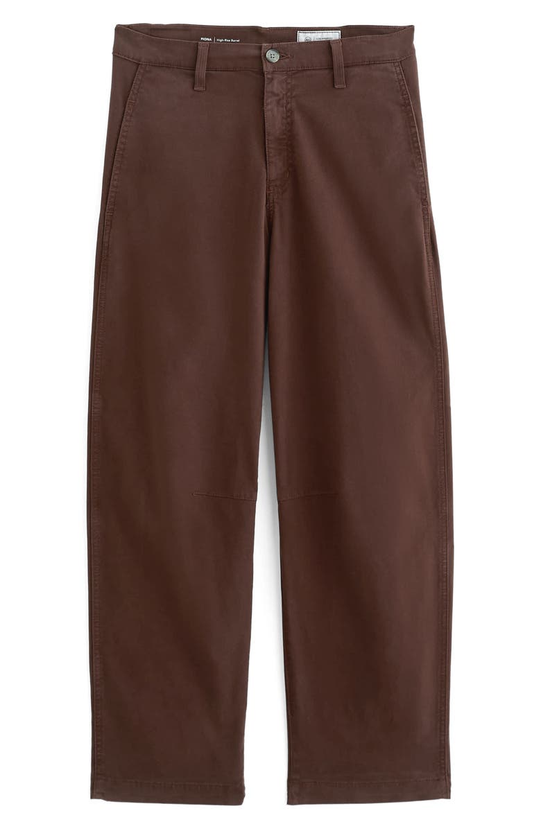 AG Fiona Ankle Barrel Leg Chinos, Alternate, color, Coffee Bean