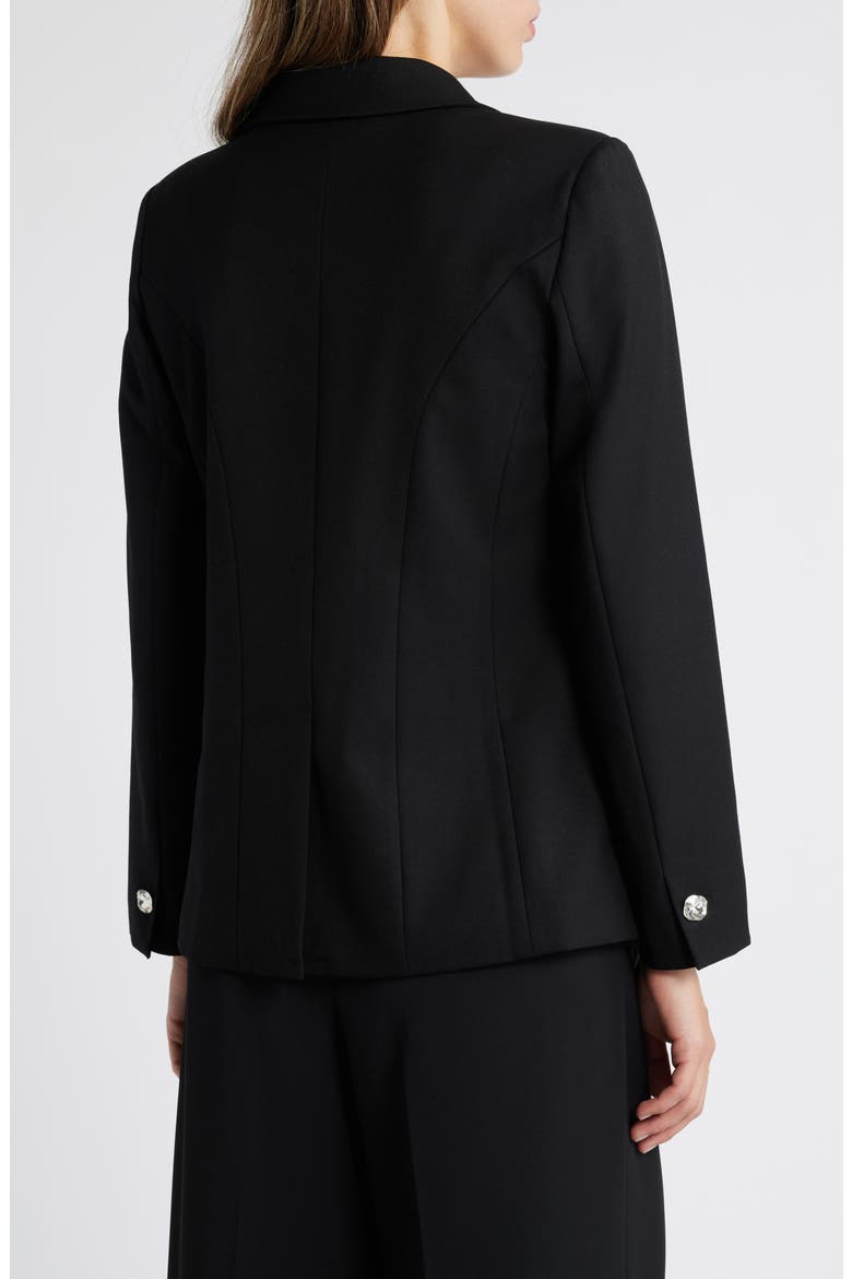 Single Breasted Stretch Blazer, Alternate, color, BLACK