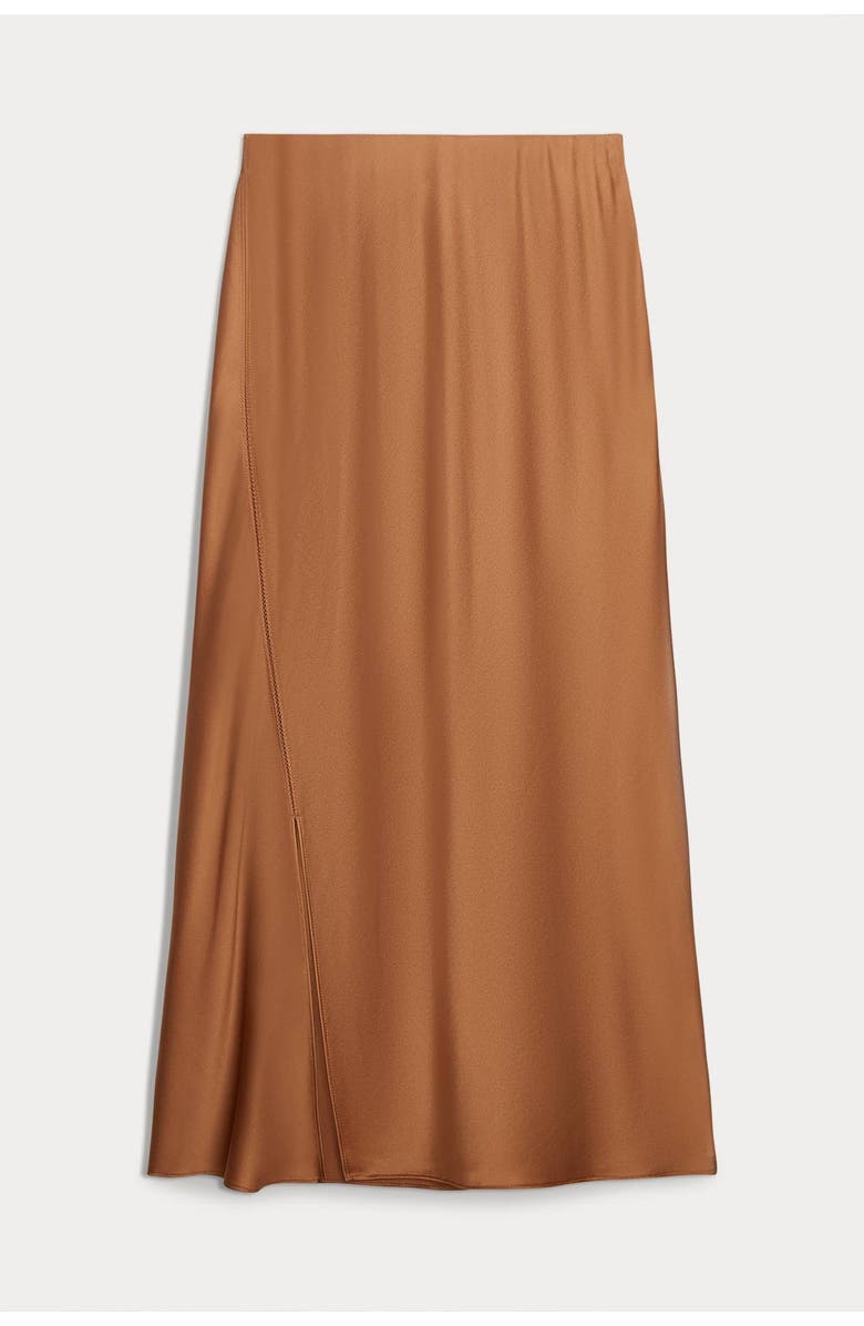 NAKED CASHMERE Siren Silk Maxi Skirt, Alternate, color, Bronze