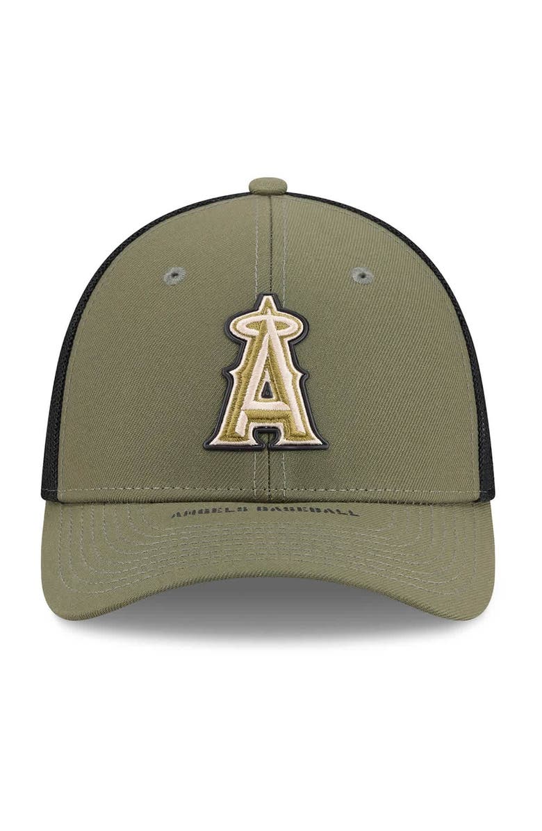 New Era Men's New Era  Olive Los Angeles Angels 2026 Armed Forces Day 39THIRTY M-Crown Flex Hat, Alternate, color, Olive