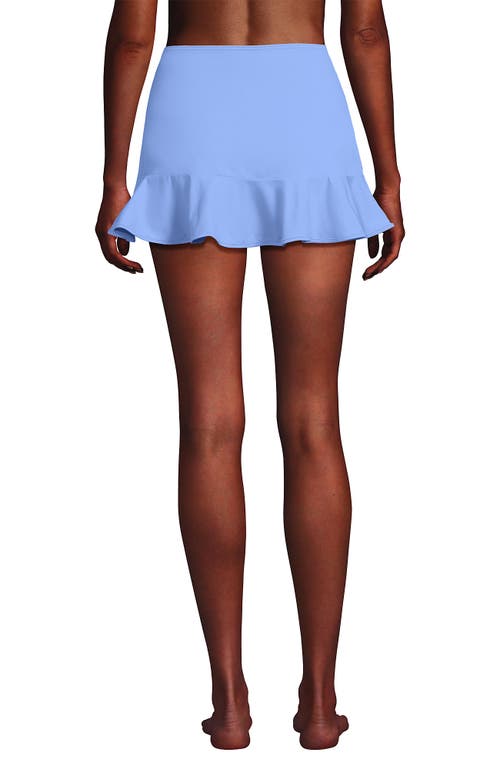 Lands' End Ruffle Hem Mini Swim Skirt In Blue