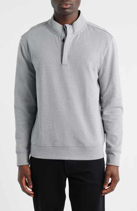 Robert Barakett Clarence Textured Quarter Button Pullover