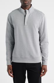 Robert Barakett Clarence Textured Quarter Button Pullover