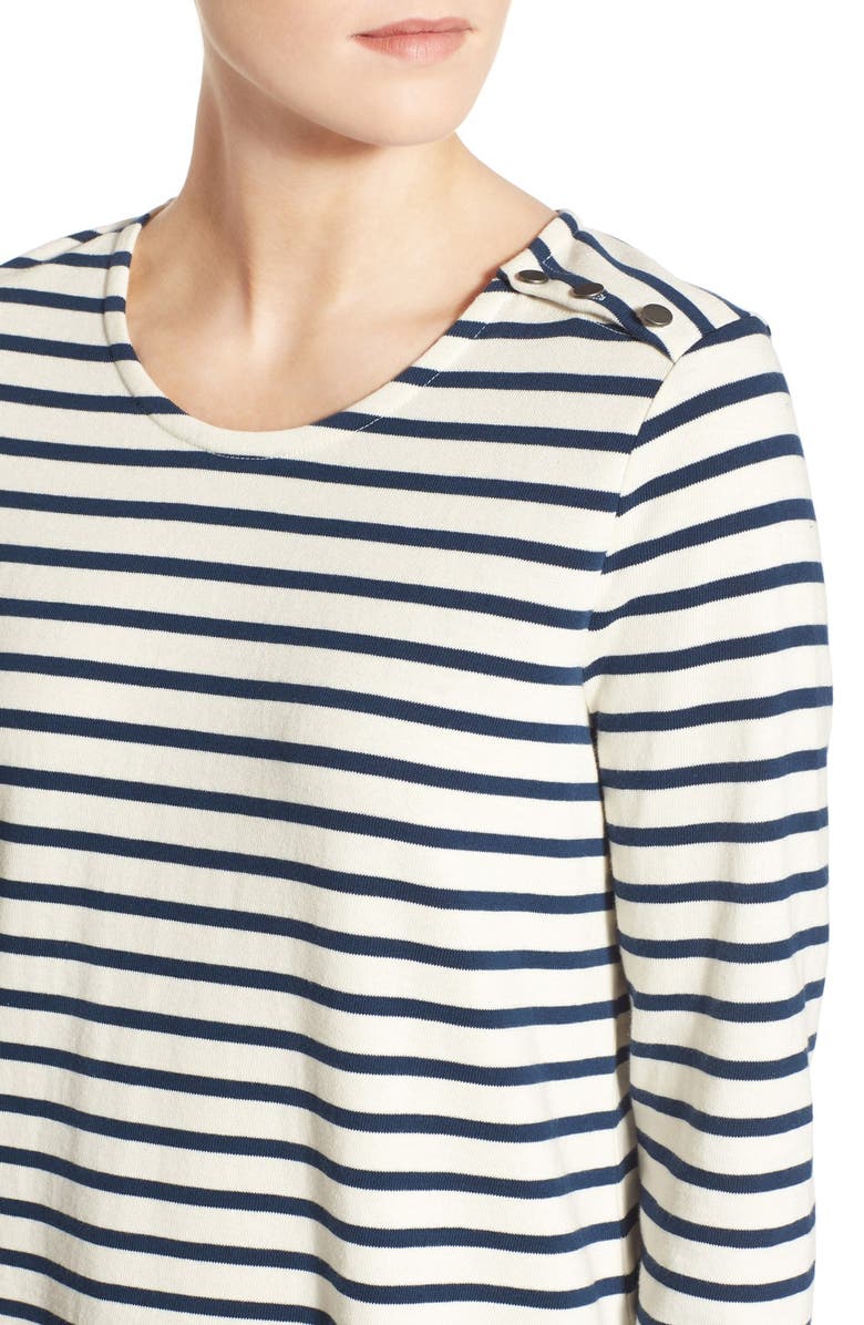 Madewell Stripe Raglan Shirtdress, Alternate, color,