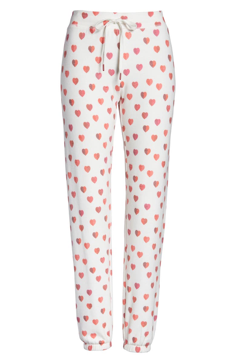 PJ Salvage Heart Print Jogger Pajama Pants, Alternate, color,