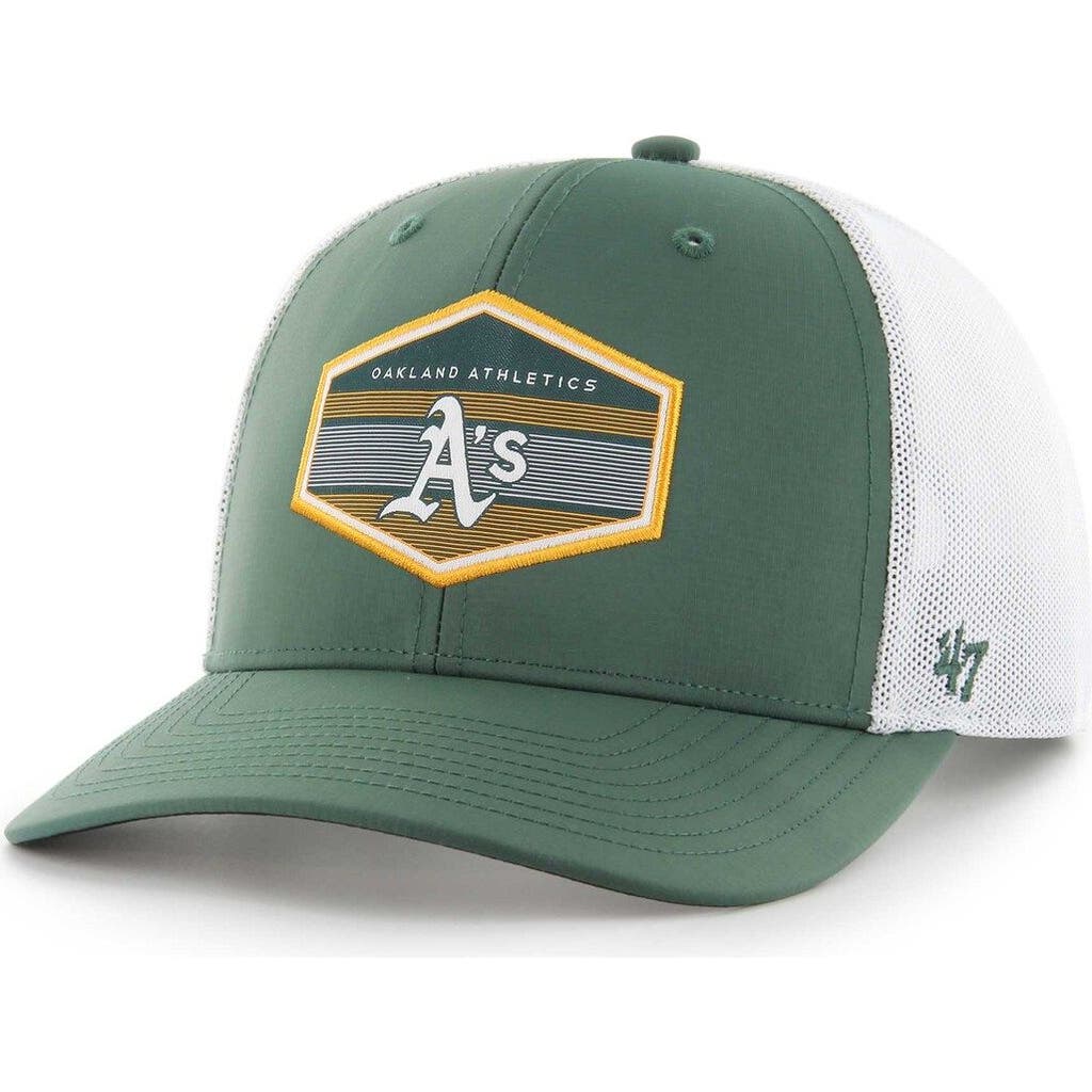 Men's '47 Green/White Oakland Athletics Burgess Trucker Snapback Hat at Nordstrom