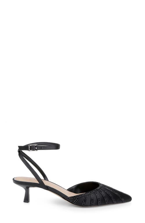 Jewel Badgley Mischka Fable Ankle Strap Pointed Toe Pump In Black