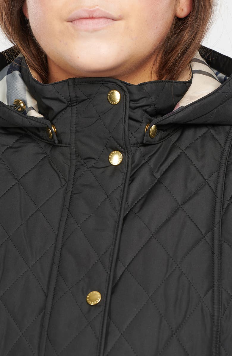 Barbour Millfire Hooded Quilted Jacket, Alternate, color,