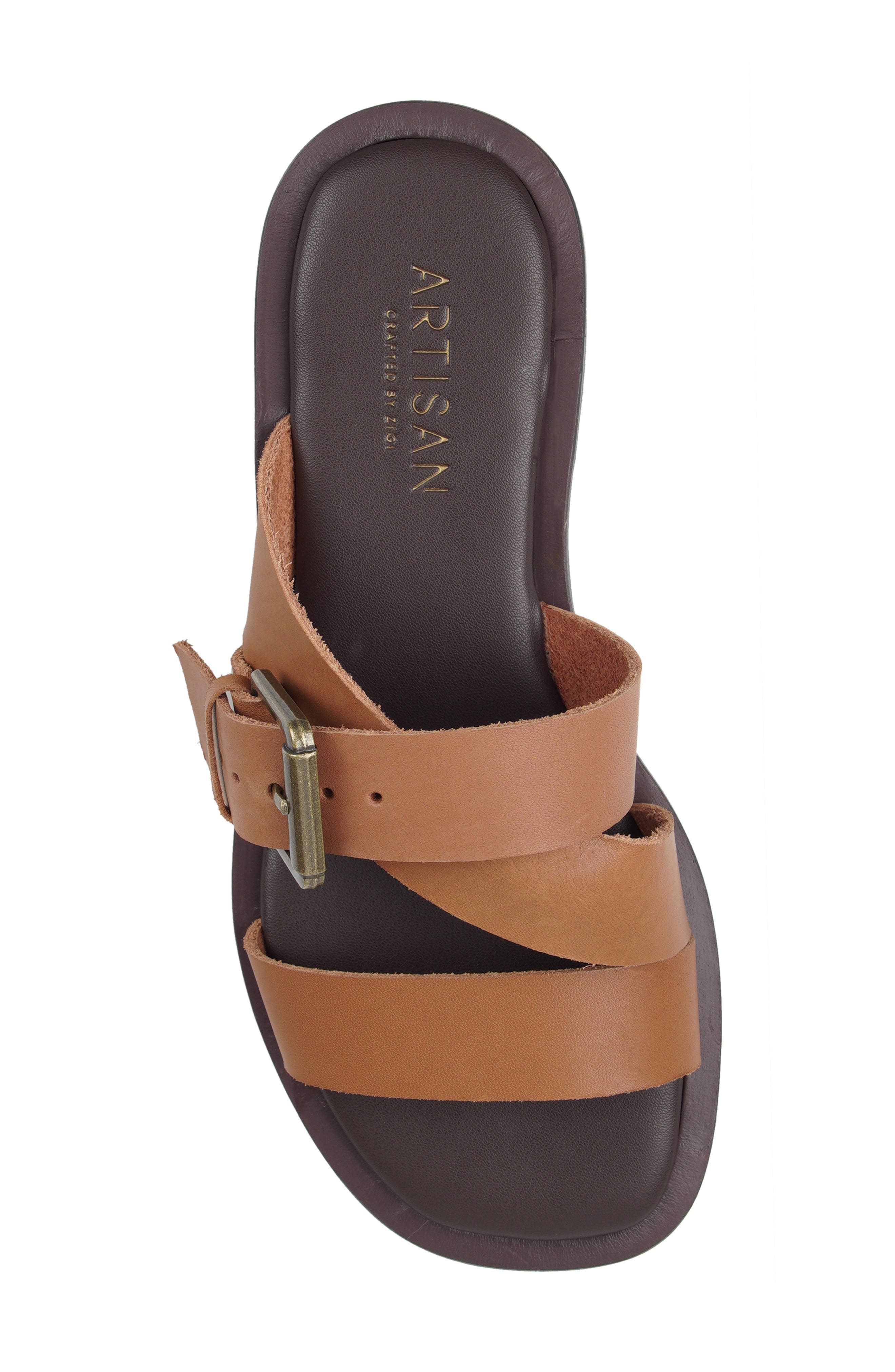 Maranello Slide Sandal, Alternate, color, TAN LEATHER