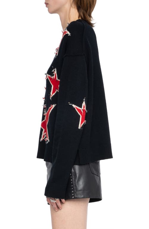 Zadig & Voltaire Markuz Cashmere Crewneck Sweater In Black
