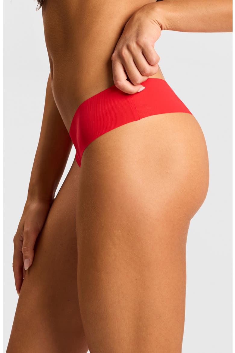 Invisible Rib Thong, Alternate, color, SCARLET