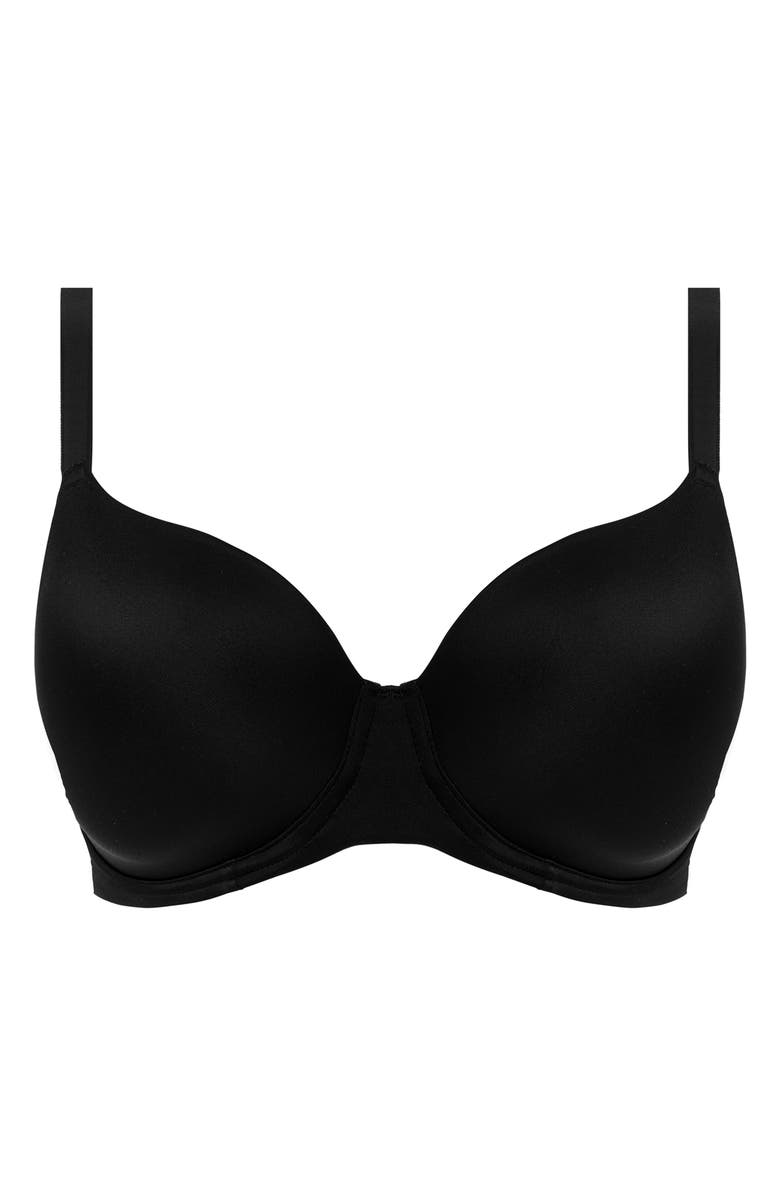 Freya Undetected Underwire Convertible T-Shirt Bra, Alternate, color, Black
