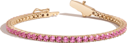 Aurate New York Lab Grown Pink Sapphire Tennis Bracelet