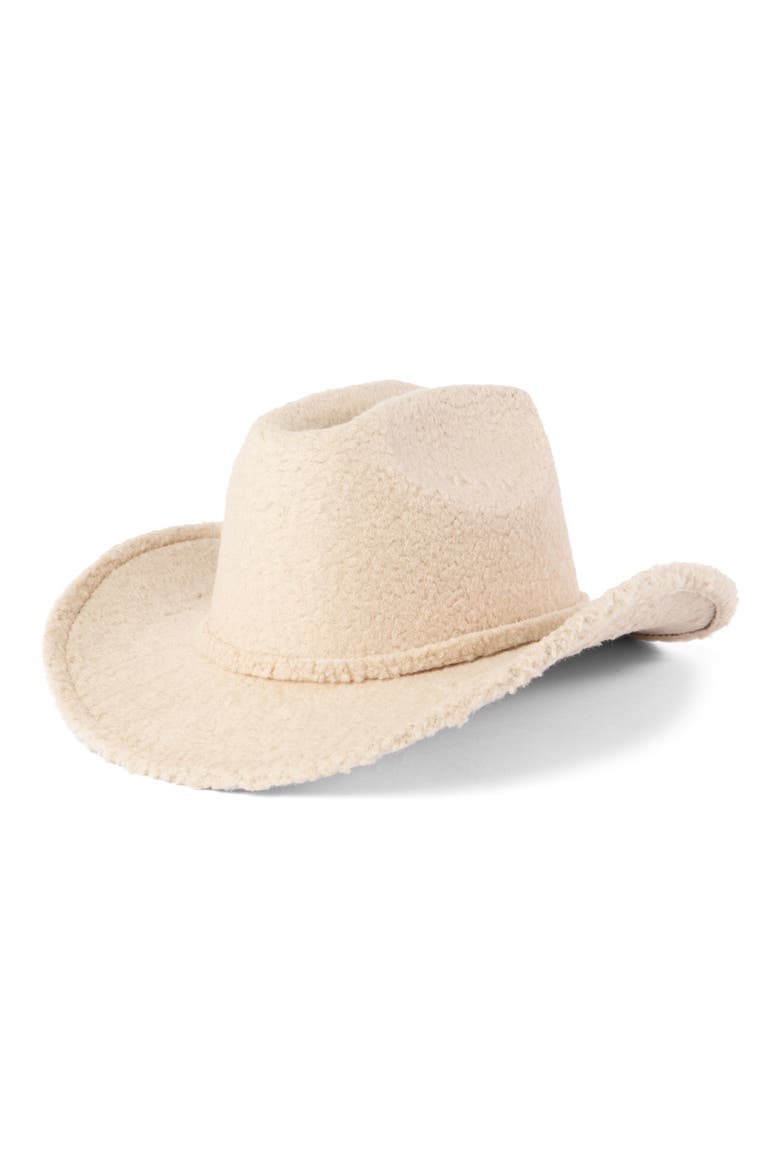 Cattleman's Faux Shearling Hat, Main, color, CREAM