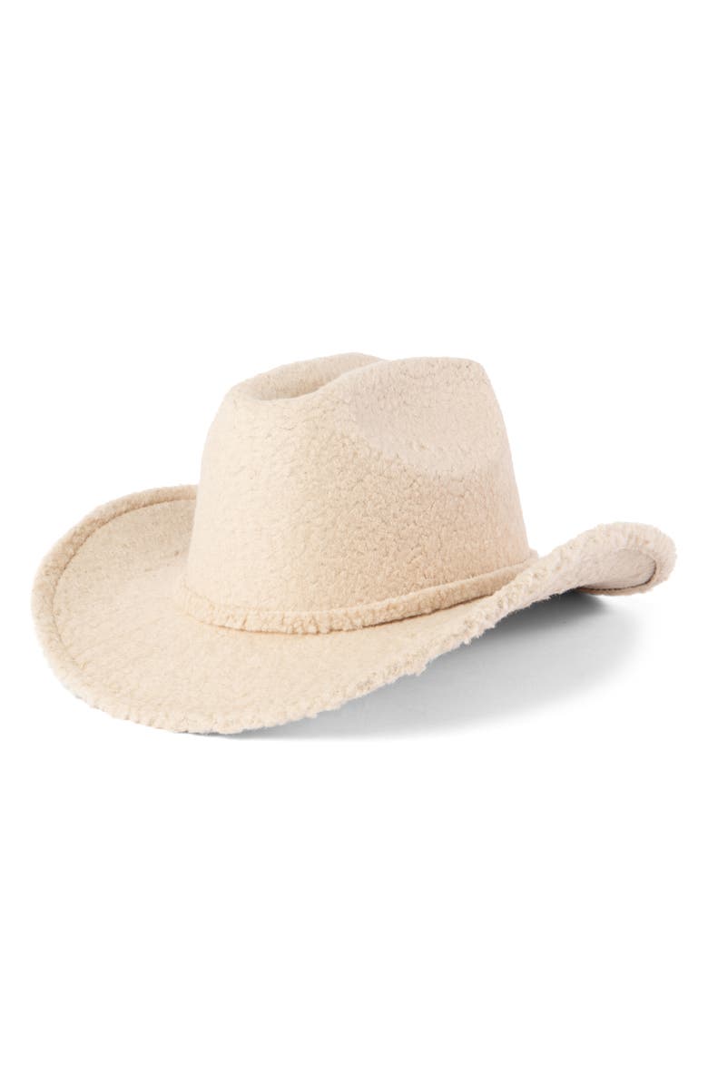 San Diego Hat Cattleman's Faux Shearling Hat, Main, color, 