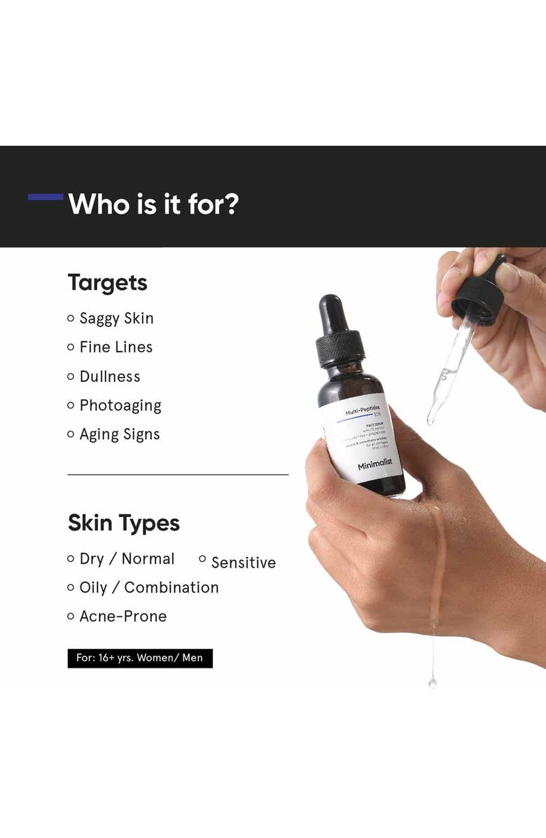 Minimalist Multi-Peptides 10% Face Serum, Alternate, color,
