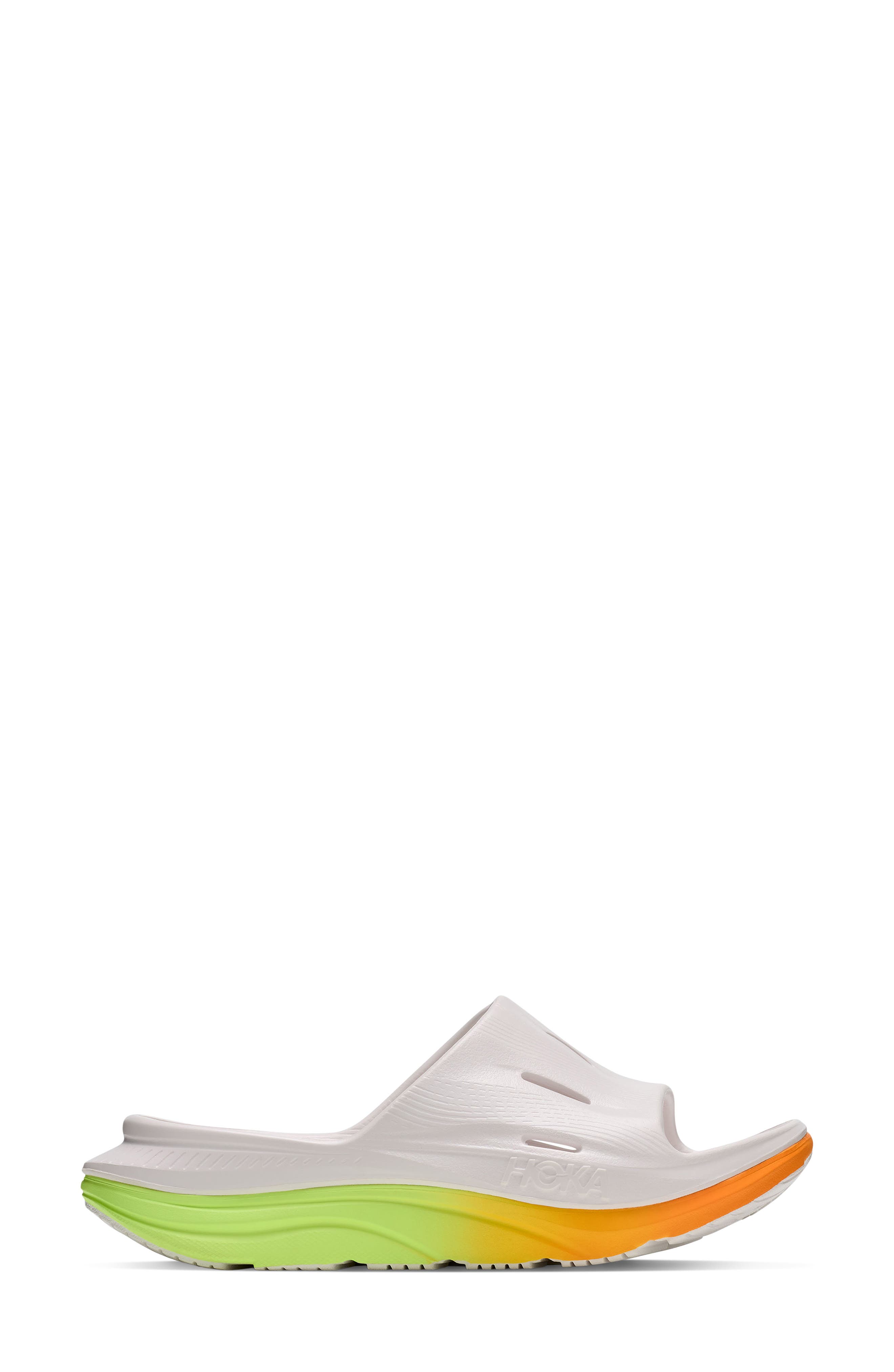 Ora Recovery Slide 3 Sandal, Alternate, color, WHITE / NEON YUZU