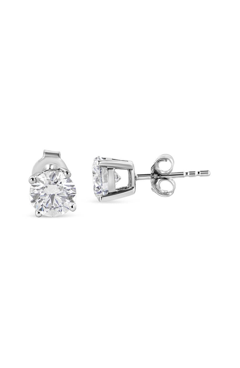 Haus of Brilliance 14K White Gold 1 3/4 Cttw Lab Grown Round Brilliant Diamond Solitaire Stud Earring, Alternate, color, White Gold