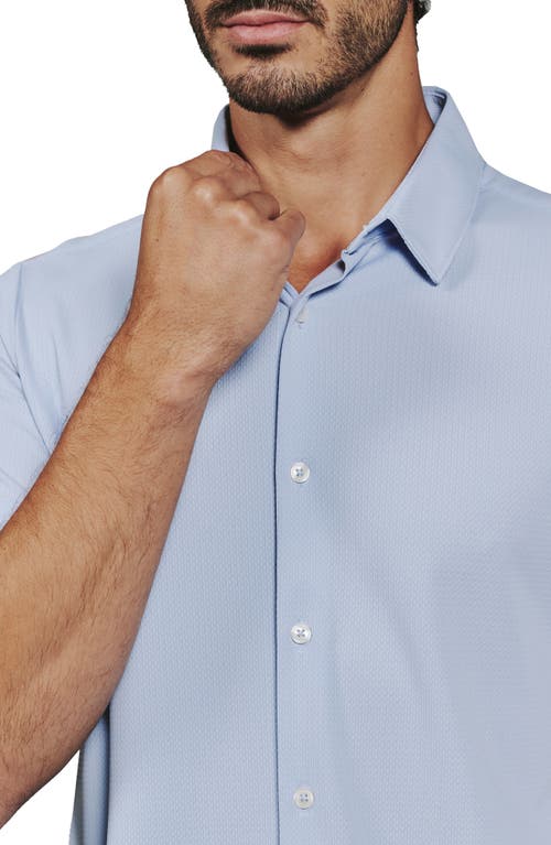 7 Diamonds Alldridge Short Sleeve Button-up Shirt In Ice Blue