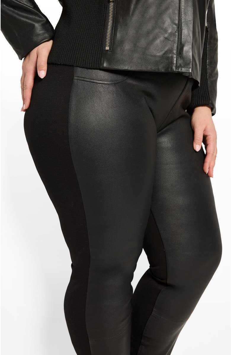 AS by DF Gigi Stretch Leather Leggings, Alternate, color, Black