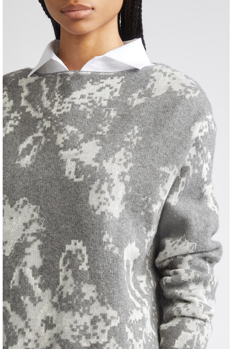 Bateau Neck Jacquard Sweater, Alternate, color, NICKEL MULTI