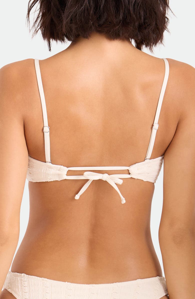 Volcom Coco Low Tide Bandeau Bikini Top, Alternate, color, White Sand