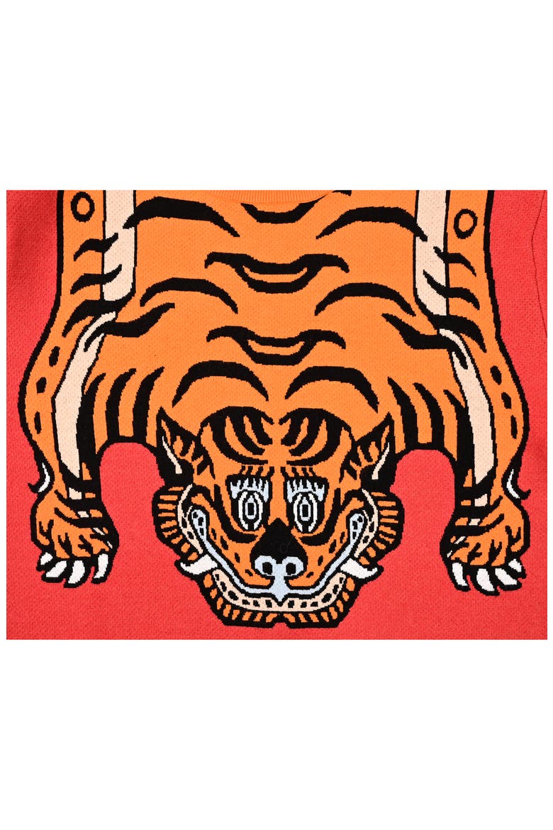 Tiger Rug Sweatshirt, Alternate, color, ORANGE