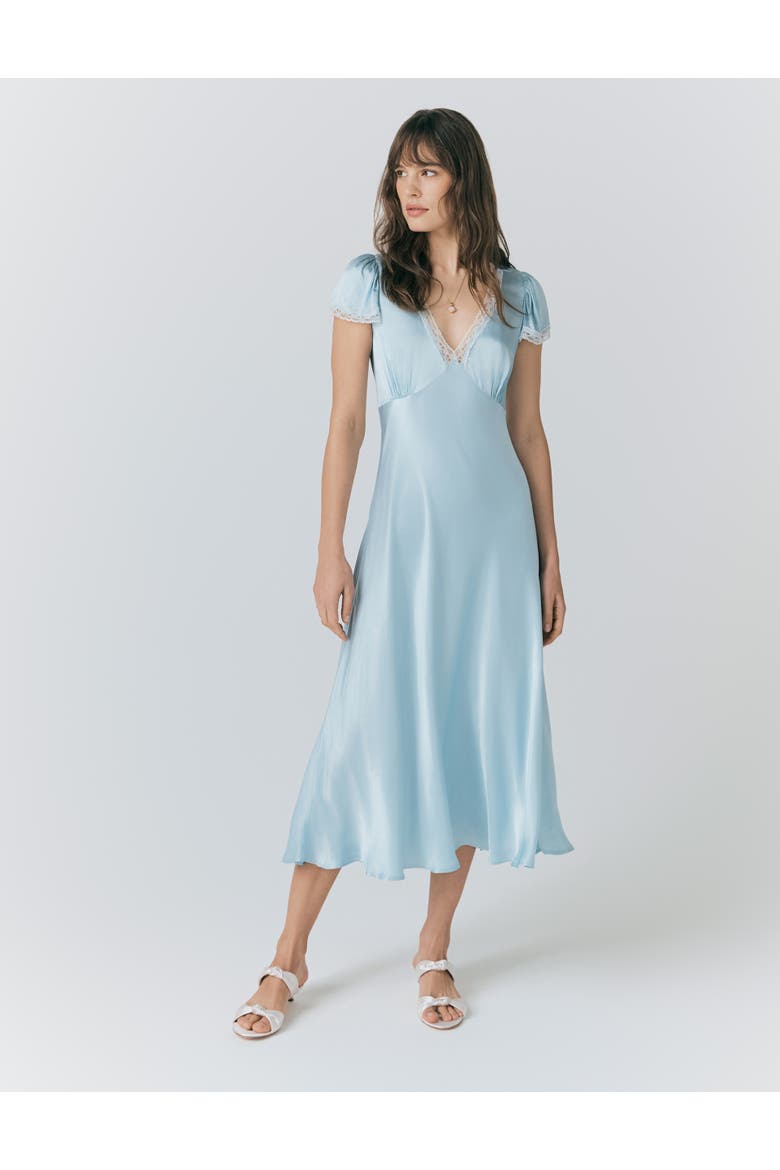 lace trim satin dress Women's Black Detail Mini girl energy in the Juniper Lace Trim Satin Midi Slip Dress Lace-Trim Satin Floral Maxi Dress