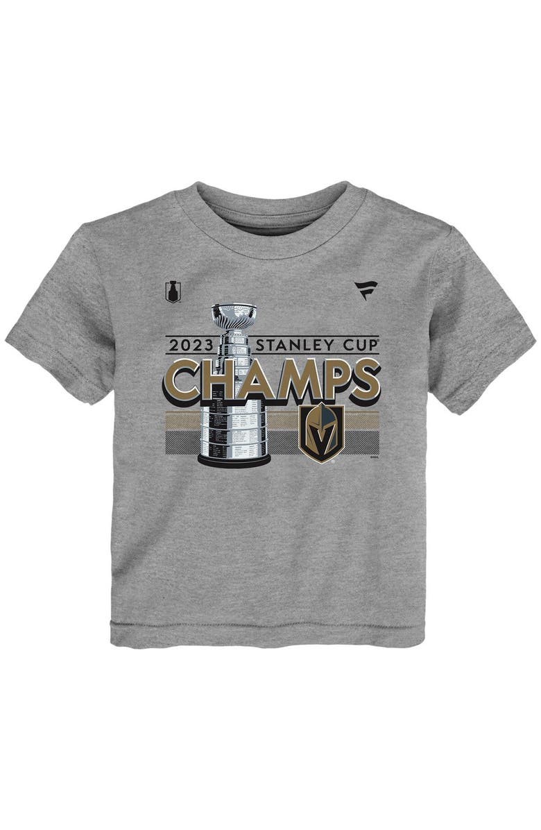 FANATICS Toddler Fanatics Branded  Heather Gray Vegas Golden Knights 2023 Stanley Cup Champions Locker Room T-Shirt, Alternate, color, 