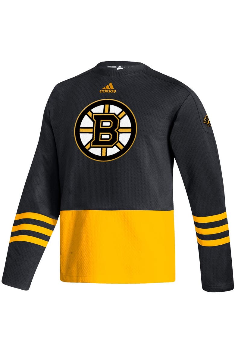 Men's adidas Black Boston Bruins Logo AEROREADY Pullover Sweater, Alternate, color, Black
