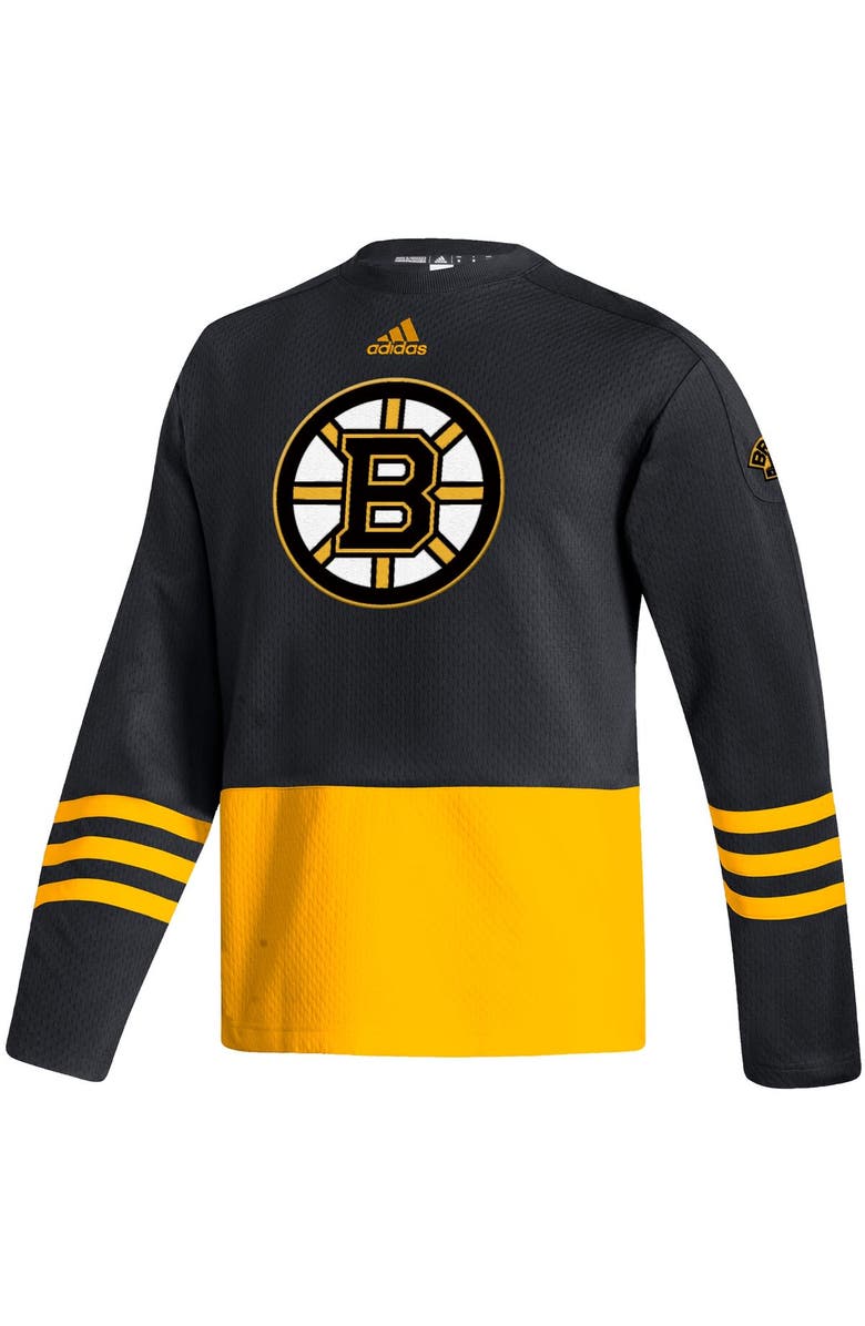 adidas Men's adidas Black Boston Bruins Logo AEROREADY Pullover Sweater, Alternate, color, 