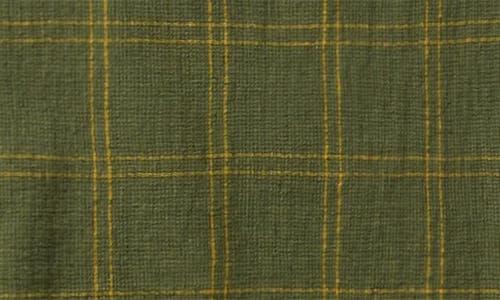 Butter Goods Equipment Check Short Sleeve Cotton & Linen Button-up Shirt In Green
