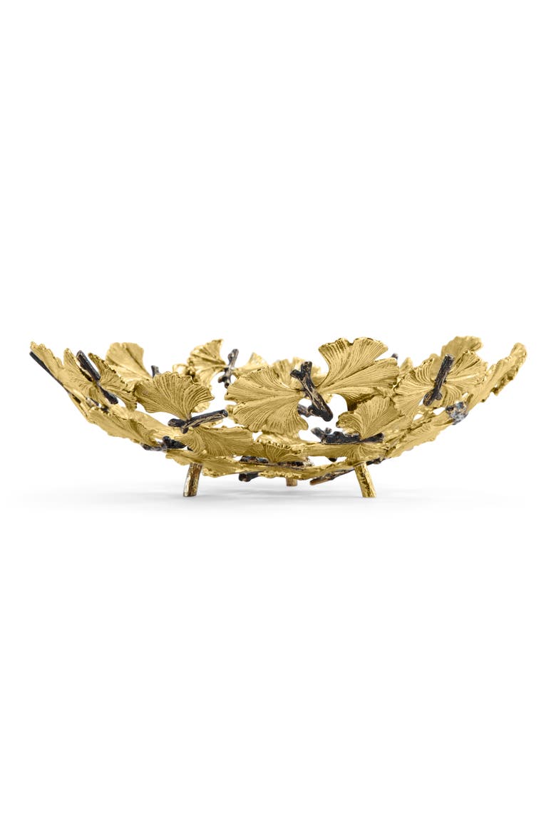 Butterfly Ginkgo Bread Basket, Alternate, color, GOLD