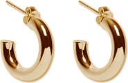 Argento Vivo Sterling Silver Mini Tube Hoop Earrings